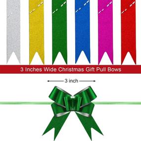 img 2 attached to 🎁 Sparkling Glitter Pull Bows: 120-Piece Set for Christmas, Wedding, and Gift Wrapping