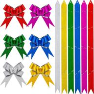 🎁 sparkling glitter pull bows: 120-piece set for christmas, wedding, and gift wrapping logo