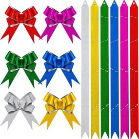 img 4 attached to 🎁 Sparkling Glitter Pull Bows: 120-Piece Set for Christmas, Wedding, and Gift Wrapping