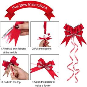 img 1 attached to 🎁 Sparkling Glitter Pull Bows: 120-Piece Set for Christmas, Wedding, and Gift Wrapping