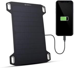 img 4 attached to ☀️ Sunnybag Leaf Mini - Portable Solar Charger: 5W Power, Eco-Friendly Solar Energy Charging on the Go, Ultra-Light & Waterproof, USB Port, Outdoor Phone Charger for Hiking & Camping.