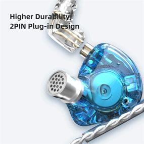 img 3 attached to 🎧 KZ Zax In-Ear Monitor Headphones: HiFi IEM Stereo Noise Isolating Wired Earbuds with Detachable Cable for Musician Audiophile - Perfect for Sports
