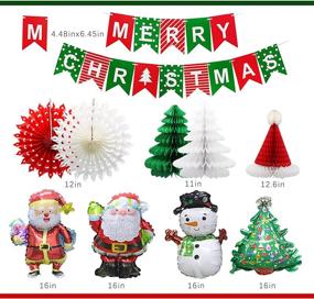 img 2 attached to 🎉 Merry Christmas Party Decor: Banner, Fans, Hats, Trees, Balloons & More!