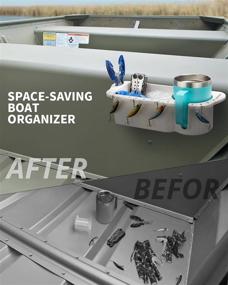 img 1 attached to 🚤 Convenient & Versatile: kemimoto Boat Caddy Marine Cup Holder Household Storage Box