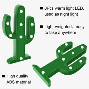 img 3 attached to 🌵 Koicaxy Cactus Light Kids' Room Decor Lamps & Lighting: LED Cactus Lamp for Kids Bedroom, Living Room, Wall, Holiday Parties, or Home Decorations in Green