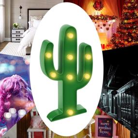 img 1 attached to 🌵 Koicaxy Cactus Light Kids' Room Decor Lamps & Lighting: LED Cactus Lamp for Kids Bedroom, Living Room, Wall, Holiday Parties, or Home Decorations in Green