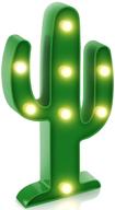 🌵 koicaxy cactus light kids' room decor lamps & lighting: led cactus lamp for kids bedroom, living room, wall, holiday parties, or home decorations in green логотип