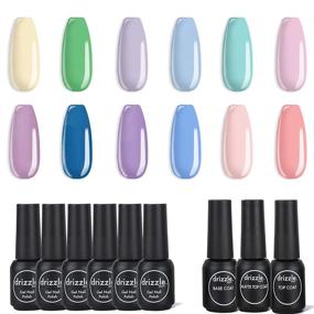 img 4 attached to 💅 Vibrant Spring Colors: Drizzle 12 Pack Gel Nail Polish Kit - Neon Gel Polish Set for DIY Nail Art at Home, Perfect Gifts for Women