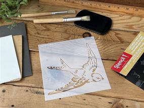 img 1 attached to 🎨 Stencil1 Swallow Stencil 5.75"x6" - High-Quality Reusable Stencil for Artistic Painting & Crafts - Ideal for Walls, Fabric, and Furniture - Durable & Attractive Design - by Stencil1