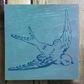 img 3 attached to 🎨 Stencil1 Swallow Stencil 5.75"x6" - High-Quality Reusable Stencil for Artistic Painting & Crafts - Ideal for Walls, Fabric, and Furniture - Durable & Attractive Design - by Stencil1