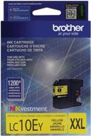 🟡 high-performance brother lc10ey super high yield yellow ink cartridge - exceptional print quality and long-lasting results logo