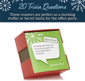 img 2 attached to 🎄 Christmas Trivia Coasters - Set of 20 - Festive Drink Coasters with Questions and Answers