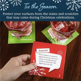 img 1 attached to 🎄 Christmas Trivia Coasters - Set of 20 - Festive Drink Coasters with Questions and Answers