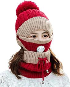 img 3 attached to Fleece Lined Beanie Winter Pompom Outdoor Recreation and Outdoor Clothing