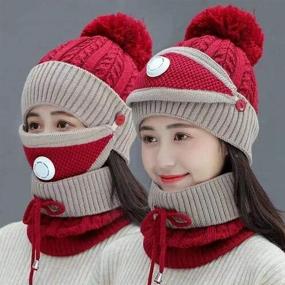 img 1 attached to Fleece Lined Beanie Winter Pompom Outdoor Recreation and Outdoor Clothing