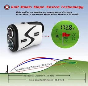 img 1 attached to 🏌️ Raythor Golf Rangefinder - 6X Rechargeable Laser Range Finder for 1000 Yards, Slope Adjustment, Flag Seeker with Vibration, Fast Focus System, Continuous Scan Support - Optimize Club Selection