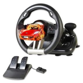 img 4 attached to 🕹️ Serafim R1+ Racing Wheel 2021 - High Precision Steering Wheel with Sensitive Pedal - Compatible with XBOX ONE, XBOX Series X&amp;S, PS4, PS3, Switch, PC, iOS, Android - Xbox One Steering Wheel, PS4 Steering Wheel, PC Gaming Wheel