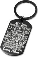 never forget mother to son: inspirational gift for birthday and graduation - keychain for teen boy logo