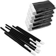 💄 500-piece disposable lip brushes set - makeup brush applicators for lipstick, lip gloss, and beauty tools - black color logo