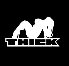 img 2 attached to 🚘 Keen Thick Girls JDM Decal Vinyl Sticker - Perfect for Cars, Trucks, Walls, and Laptops (White, 5.5 in) - KCD424