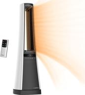 🔥 lasko bladeless space heater 27" with remote control - efficient and stylish silver aw300 logo