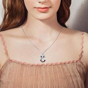 img 3 attached to 🦉 Cute Owl Necklace: Sterling Silver Crystal Pendant, Perfect Gift for Women and Girls