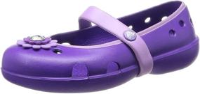 img 4 attached to 🌸 Милые и удобные: кроссовки для девочек Crocs Keeley Petal Charm Flat PS - идеальные для стильных приключений!