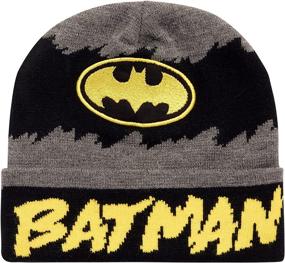 img 1 attached to 🦇 Stay Warm with Warner Bros. Boys' Batman Winter Hat - 2 Pack Superhero Pom Pom Beanie with Ear Flaps