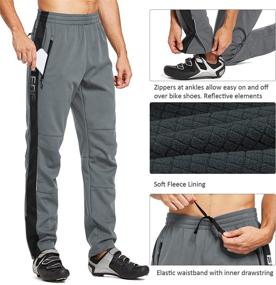 img 1 attached to 🚴 BALEAF Men's Winter Cycling Pants: Stay Warm and Protected during Cold-Weather Cycling and Running