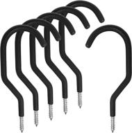 🚲 ultimate heavy duty bike storage hooks - 6-pack large screw hooks for garage wall and ceiling bicycle mount - bike storage solutions at its best - heavy duty wall hooks for bikes, ladders and power tools logo