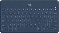 logitech keys-to-go super-slim bluetooth keyboard: perfect for iphone, ipad, mac, apple tv, & ipad air 5th gen (2022) - classic blue logo