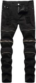 img 4 attached to 👖 Revamp Your Wardrobe with NEWSEE Stylish Destroyed Distressed Stretch Boys' Clothing