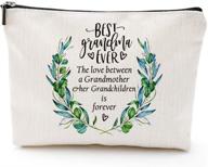 👵 forever love: the best grandma ever - unique mothers day & new grandma gifts - makeup bag, grandma bag, cosmetic bag, funny handle bag, prize for grandma logo