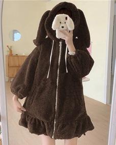 img 2 attached to 🐰 BZB Cute Anime Bunny Ear Hoodies for Women | Sweet Fluffy Rabbit Sweater Tops | Cosplay Jacket Coats