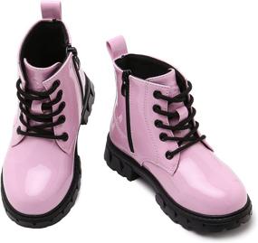 img 3 attached to 👟 Прочные и водонепроницаемые ботинки на шнуровке для активных мальчиков-младенцев - DADAWEN
