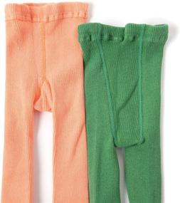 img 2 attached to 🧦 MooMooz Toddler Stockings: Cotton Ribbed Stretchy Tights in Candy Colors for Baby Girls - Knit Leggings