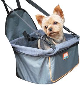 img 4 attached to 🐶 Animal Planet Puppy Booster Car Seat Cover: Portable & Foldable Pet Car Carrier for Small Dogs - Secure Attachment & Safety Leash - Up to 12lbs