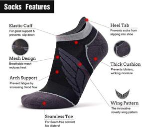 img 3 attached to 🏃 Ultimate Comfort and Support: Compression Ankle Cushioned Running Sport Socks for Men and Women - 3 Pairs