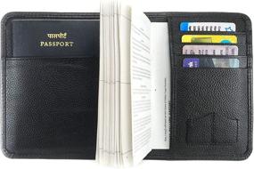 img 3 attached to Chalk Factory Genuine Leather Passport Travel Accessories in Passport Wallets