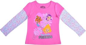 img 2 attached to Милая футболка Nickelodeon Girl's Bubble Guppies с длинными рукавами для модных малышек