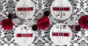img 1 attached to 🍴 32 Count Disposable Plastic Salad Forks: Luxury Silver Novelty Modern Flatware/Cutlery