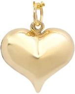 💛 pori jewelers 14k solid yellow gold heart charms - various styles offered logo