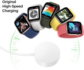 img 2 attached to Переносной кабель для зарядки часов длиной 3,3 фута для Apple Watch Series SE/6/5/4/3/2/1 - совместимый зарядный кабель