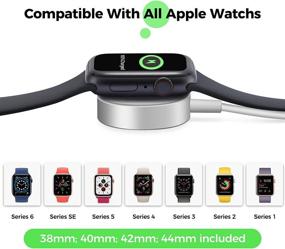 img 3 attached to Переносной кабель для зарядки часов длиной 3,3 фута для Apple Watch Series SE/6/5/4/3/2/1 - совместимый зарядный кабель