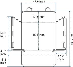 img 2 attached to 🐾 Ace Teah SUV Pet Cargo Liner: Nonslip Waterproof Dog Car Seat Cover, Side Flap Protector, Bumper Flap – Universal Fit