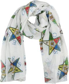 img 3 attached to 🔺 36x72 Inches Oversized Viscose Scarf - Order of the Eastern Star