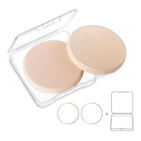 img 3 attached to 💄 KOOBA 2-Pack Round Makeup Sponges + Travel Case | Beauty Puffs for Primer, Compact Powder, and Foundation | Soft Blender Sponge Replacement | Ideal for Flawless Cosmetic Application | Suitable for Sensitive & All Skin Types