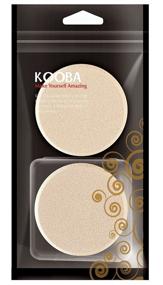 img 1 attached to 💄 KOOBA 2-Pack Round Makeup Sponges + Travel Case | Beauty Puffs for Primer, Compact Powder, and Foundation | Soft Blender Sponge Replacement | Ideal for Flawless Cosmetic Application | Suitable for Sensitive & All Skin Types