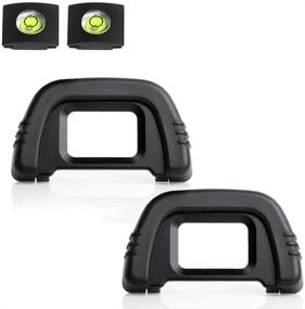 img 4 attached to 📷 Nikon D90 D7000 Eyepiece Eyecup Viewfinder Eye Cup DK-21 Compatible for D750 D610 D600 D300 D200 D80 D70 D50 Camera - ULBTER Eyepiece Cover & Bubble Spirit Level Hot Shoe Cover (2+2 Pack)