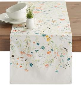 img 4 attached to Stylish and Luxurious Maison Hermine Colmar Cotton Runner for Elegant Dining Décor